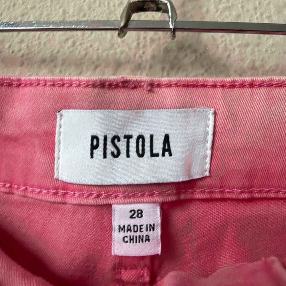 Pistola Ashton Straight Leg Carpenter Jeans in Pink Punch Size 28 - Picture 4 of 5